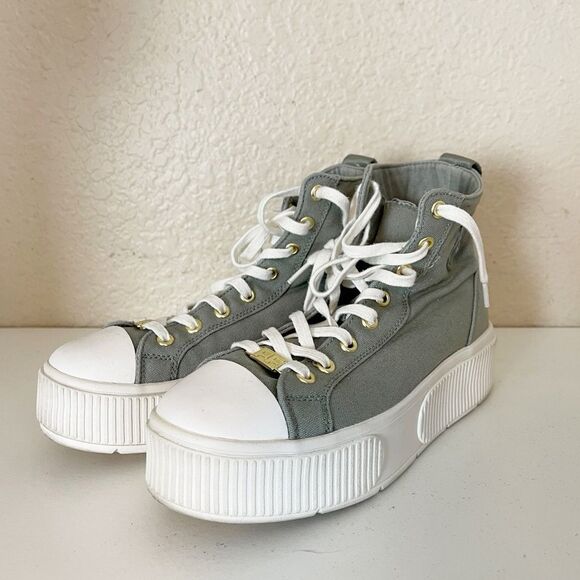 PF Flyers Allston high top retro women’s sneaker green Canvas 7 - Picture 8 of 16